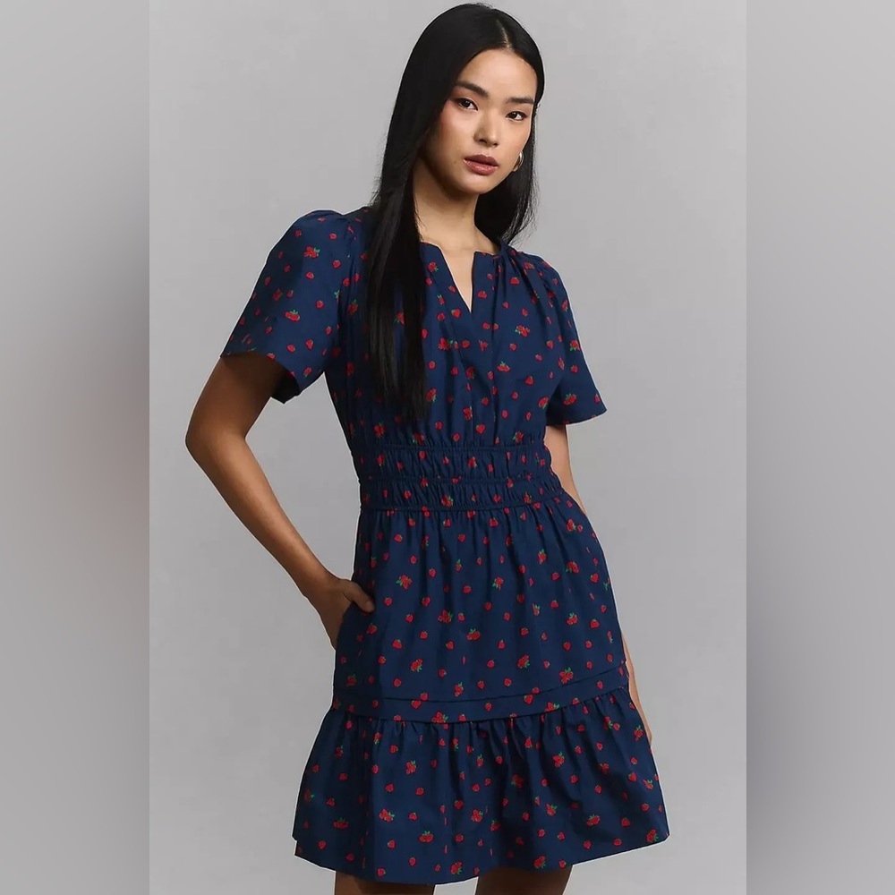 New Anthropologie The Somerset Mini Dress Sizes S,M,M,L - Picture 2 of 10